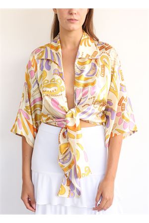 Silk cut out shirt Capri Chic | CAMICIANODOBEIGE